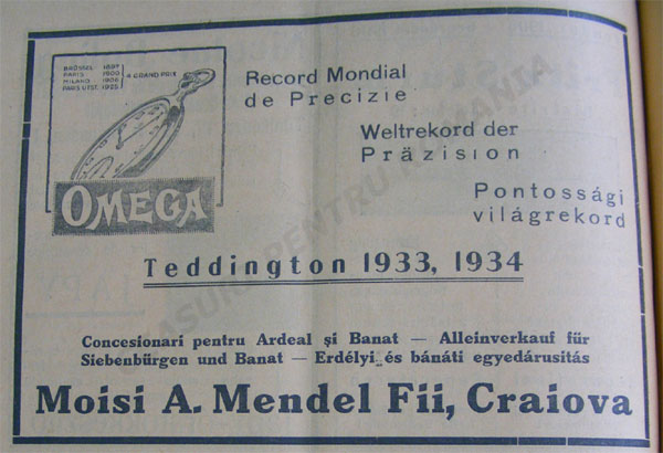 reclama Orologiul 1935-1936